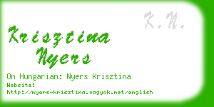 krisztina nyers business card